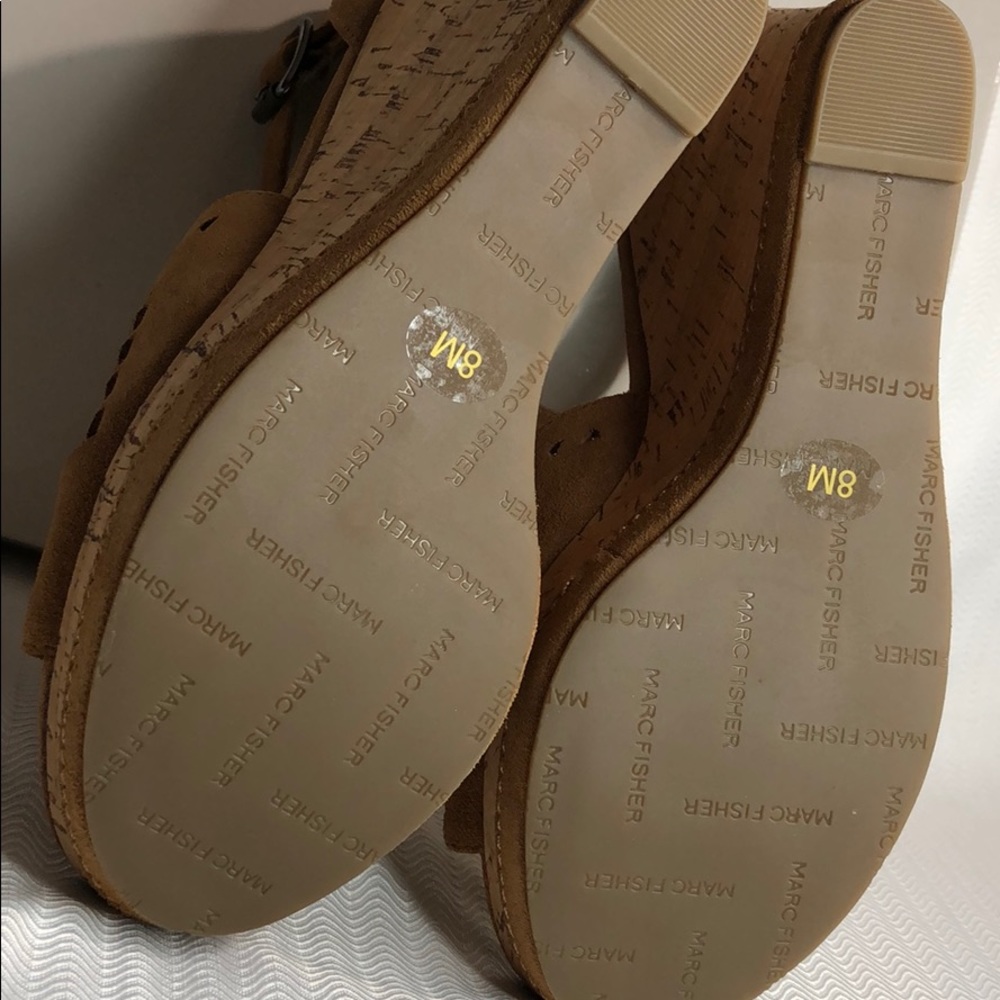 Marc Fisher Suede Ankle Strap Wedges - Hillana - Picture 4 of 7